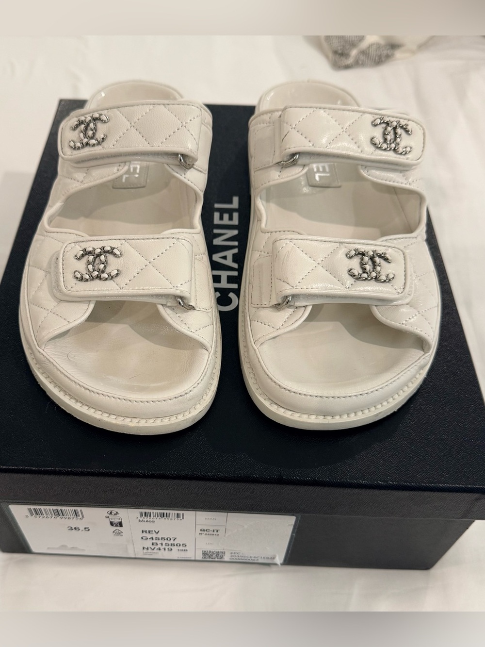 Chanel Dad Sandals in Quilted Leather